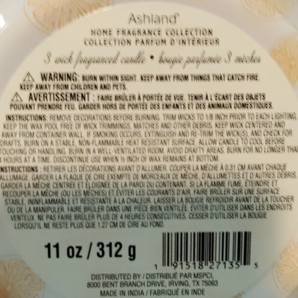 Round three wick grapefruit and honey candle - Picture 4 of 5